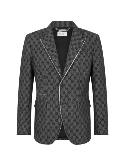 Philipp Plein Miami Vice monogram blazer Black FAFCMRF2177PTE021N