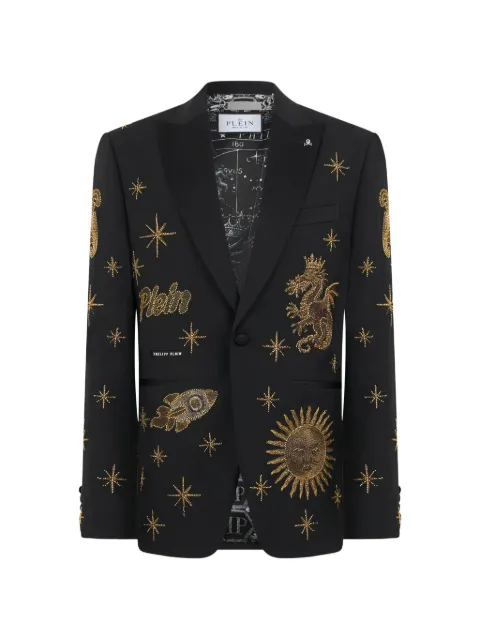 Philipp Plein blazer patches Zodiac Black FAFCMRF2168PTE022N