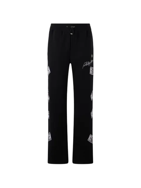 Philipp Plein dollar-detail track pants Black FAFCMJT2860PTE180N