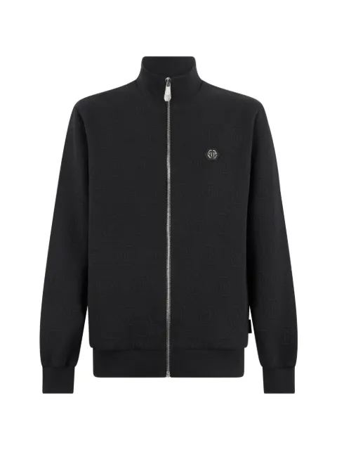 Philipp Plein jacquard-monogram tracksuit jacket Black FAFCMJB4023PTE021N