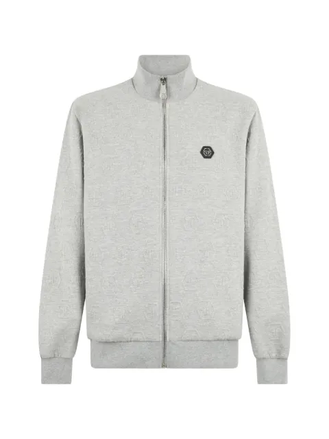 Philipp Plein Monogram zip-fastening sweatshirt Grey FAFCMJB4023PTE021N