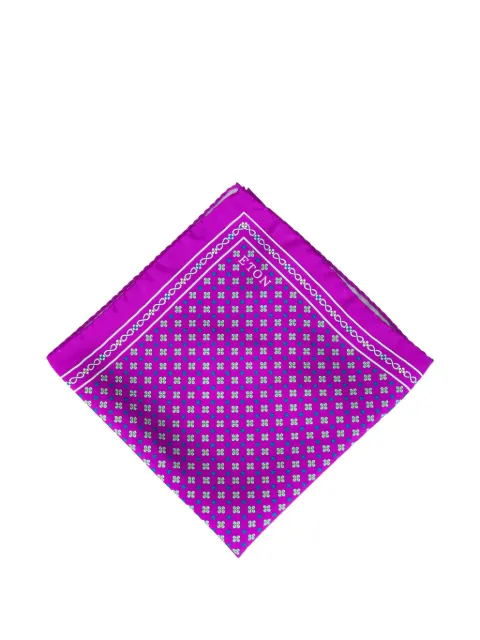 Eton patterned pocket square Purple 10001467774
