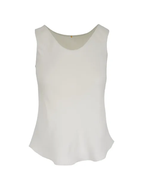 Peter Cohen crew neck sleeveless blouse White 3021VLIIVORY