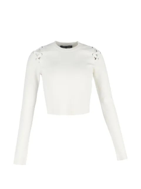 Proenza Schouler lace-up cropped top White RFCPUGBCL670834W