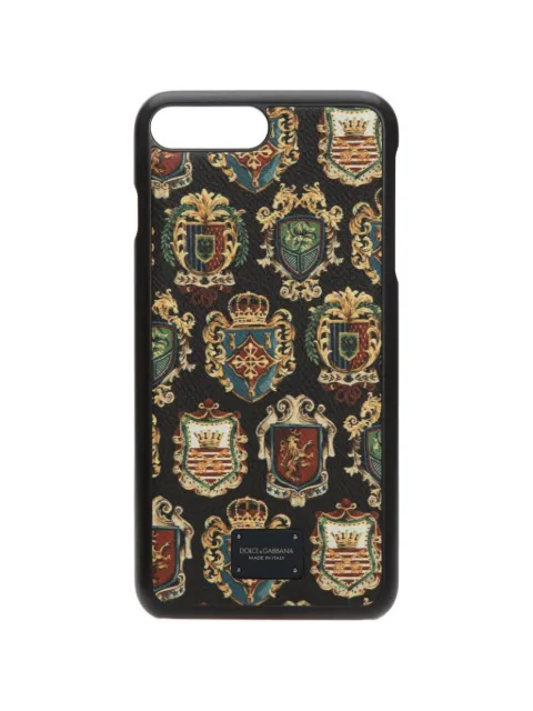 Dolce & Gabbana crest print phone case Black BP2263AI363