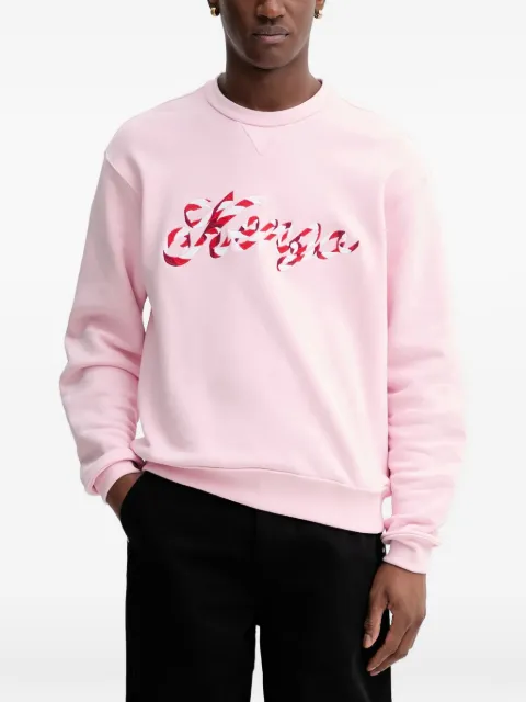 Kenzo embroidered crew neck sweatshirt Pink FG55SW2024MJ