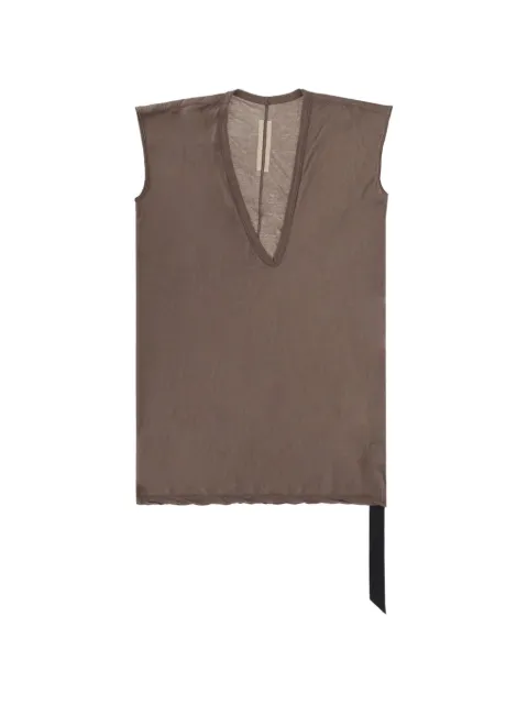 Rick Owens DRKSHDW Dylan V-neck sleeveless T-shirt Brown DU01F4157BH