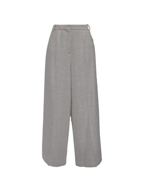 Maje tweed wide-leg trousers White RFCPUUSCL681296W