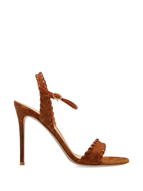 Gianvito Rossi braided-detail open-toe sandals Brown G3273915RICXNC