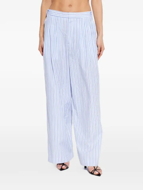 rag & bone striped-pleated trousers White RA7Y26S7MCO