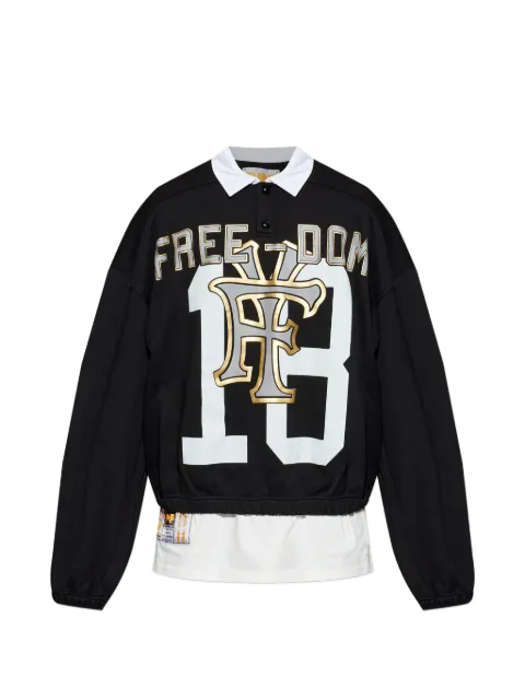 PDF graphic-print cotton sweatshirt Black DFM55025TJ103