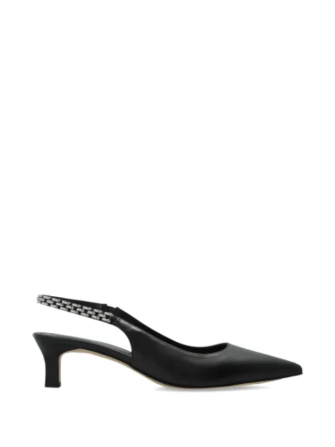 Michael Michael Kors chain-detail pointed leather pumps Black 40S6MCMP1L001