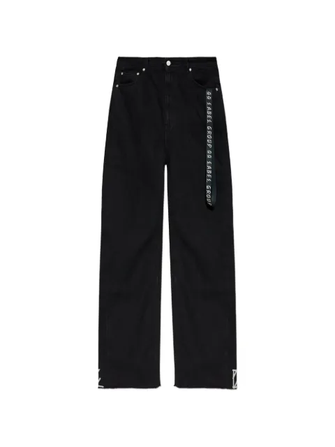 44 LABEL GROUP logo-trim trousers Black B0030574FA577P752