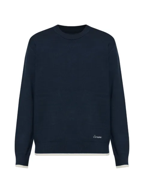 SAMSOE SAMSOE crewneck logo sweater Blue M25400052