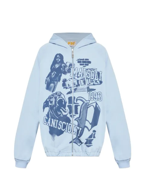 PDF graphic-print hoodie Blue DFM55022TJ103MAISL