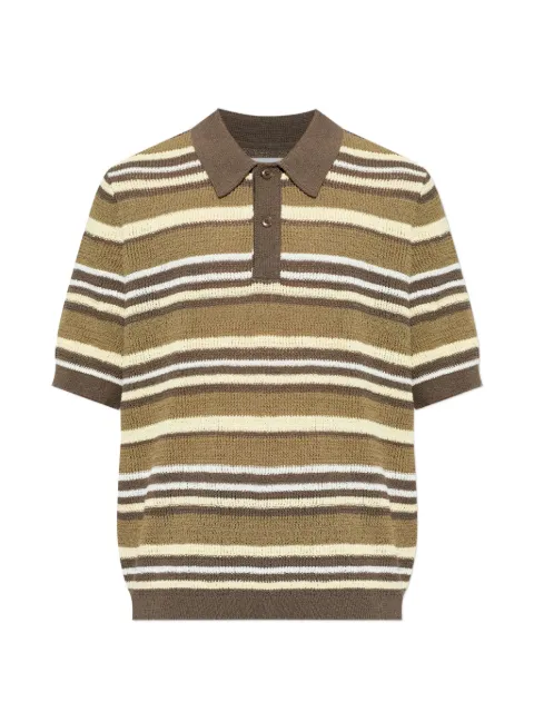 SAMSOE SAMSOE striped polo shirt Green M26100017
