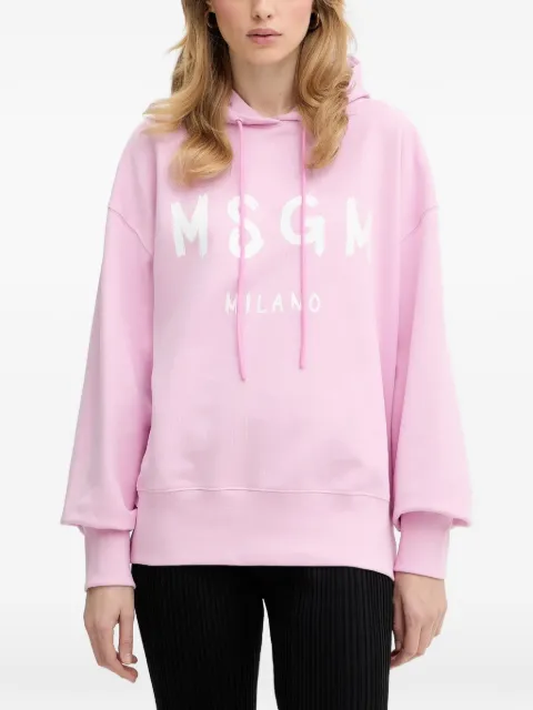 MSGM logo-detail hoodie Pink 4041MDM515267000