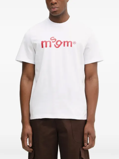 MSGM logo-print T-shirt White 4040MM117D267002