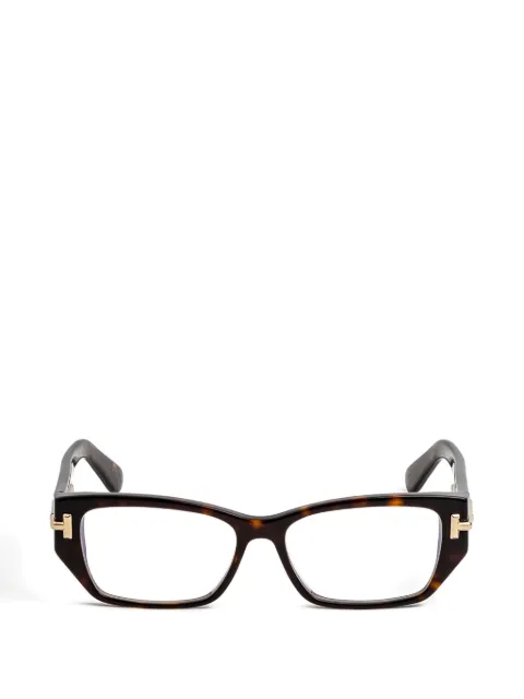 TOM FORD Eyewear t geometric frame glasses Brown TI5014B