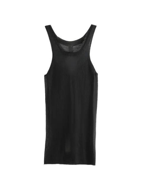 Rick Owens ribbed-knit tank top Black RR01F2636RIBWSL