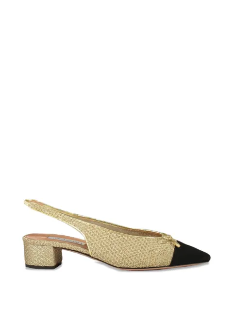 Aquazzura Gioia slingback-strap pumps Brown GIHMIDL0CGPGBK