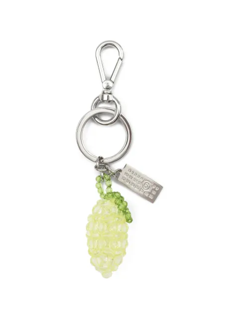 MM6 Maison Margiela lemon beaded Numeric keyring Yellow SA6UA0011P9064
