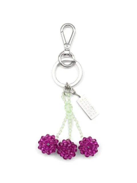 MM6 Maison Margiela cherry beaded Numeric keyring Purple SA6UA0013P9064