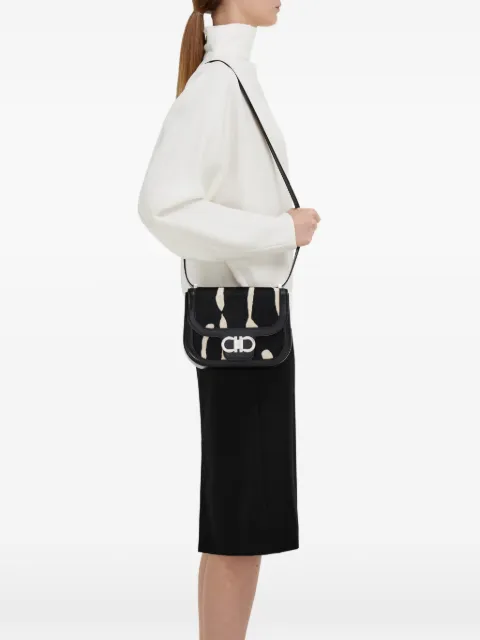 Ferragamo Double Gancini shoulder bag (XS) Black 789987