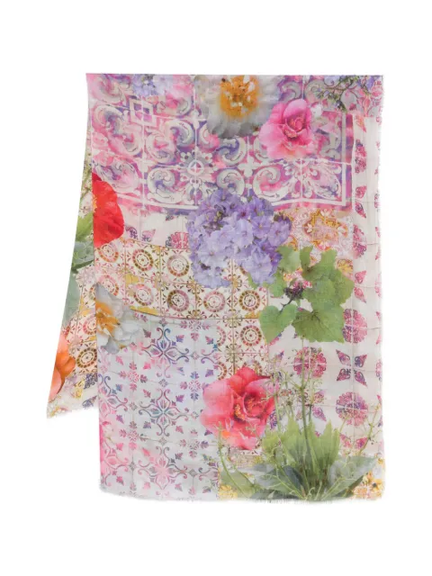 Faliero Sarti floral scarf Neutrals 2087