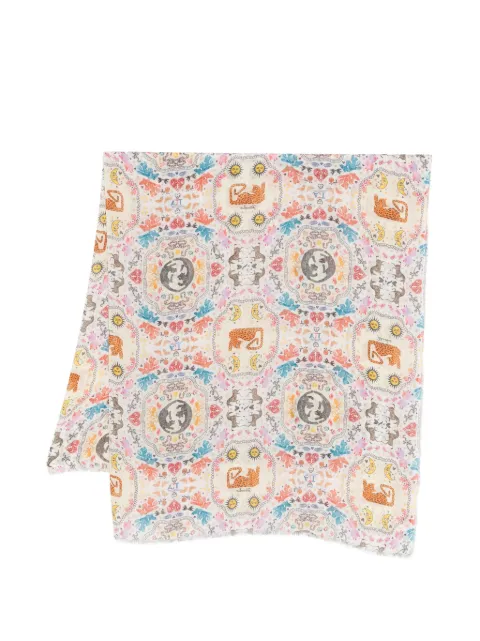 Faliero Sarti patterned scarf Neutrals 2030