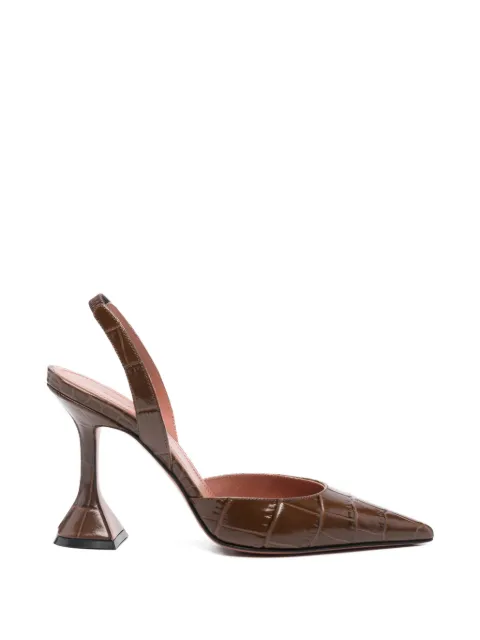 Amina Muaddi Holli slingback pumps Brown 16S366045HOL