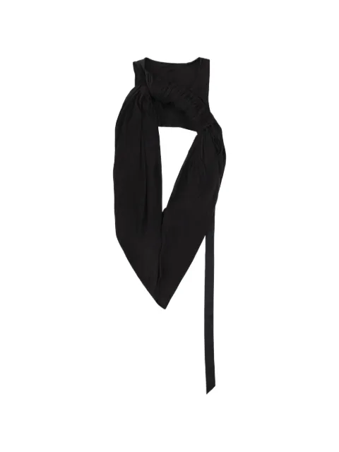 Rick Owens DRKSHDW sleeveless gathered-detail tank Black DU01F4168BHDB