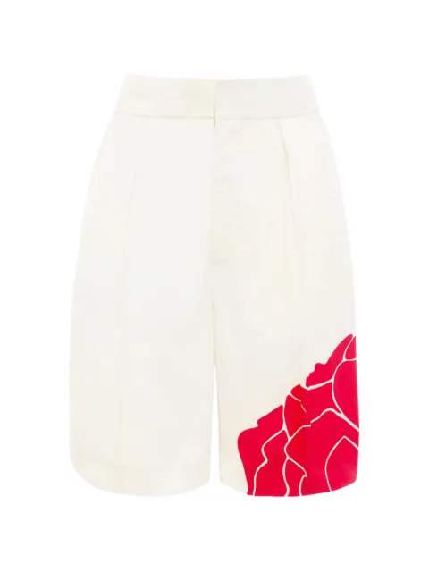 Victoria Beckham floral-print tailored shorts Neutrals 1126WSR006920D
