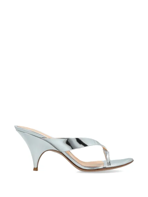 Gianvito Rossi Sofia open-toe leather sandals Silver G1013870RICMET