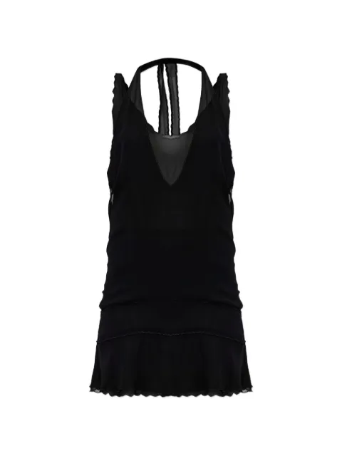 KNWLS sleeveless tiered mini dress Black SS26DEDR