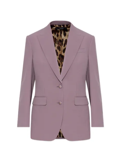 Dolce & Gabbana button-fastening V-neck blazer Purple F29V1TGDDPS