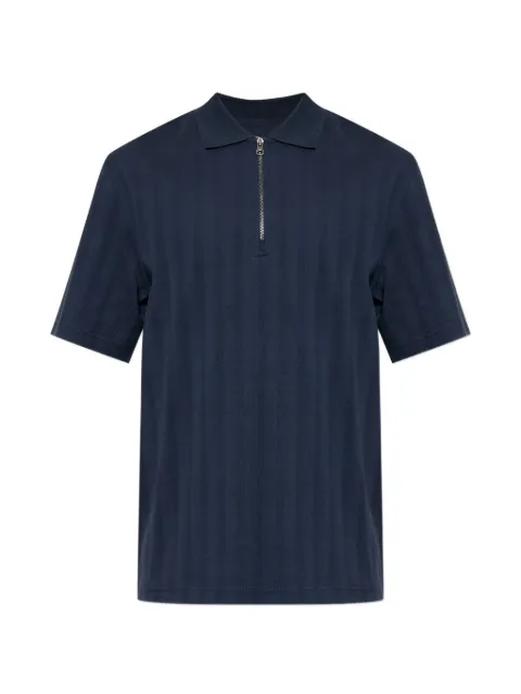 SAMSOE SAMSOE zip cotton polo shirt Blue M26100117