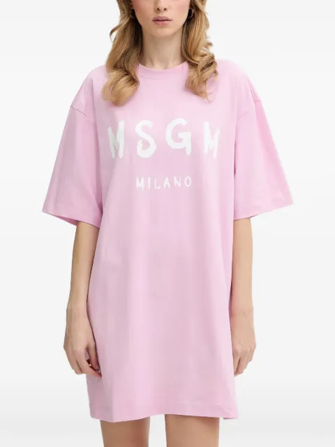 MSGM logo-detail mini dress Pink 4041MDA510267002