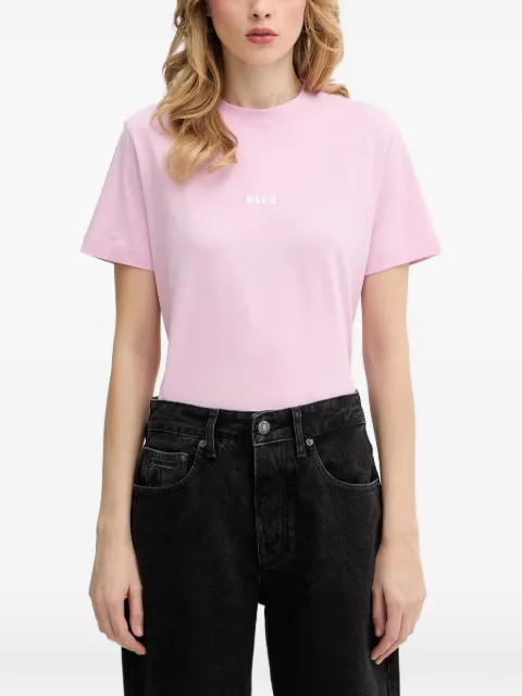 MSGM logo-detail T-shirt Pink 4041MDM500267002