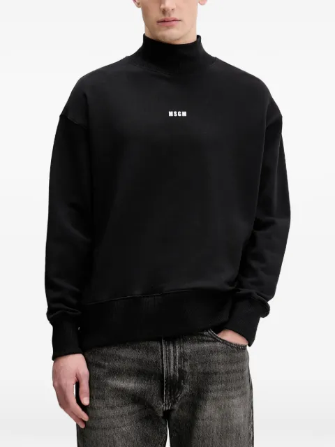 MSGM roll-neck logo-detail sweater Black 200MM508300000