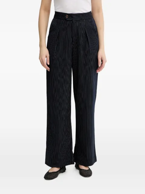 NEVER FULLY DRESSED Arden pinstripe button trousers Blue NFDTR581