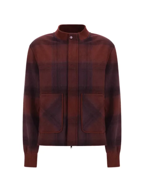 GOD'S TRUE CASHMERE Gradtitude plaid jacket Brown HY25U2960DFCMRN