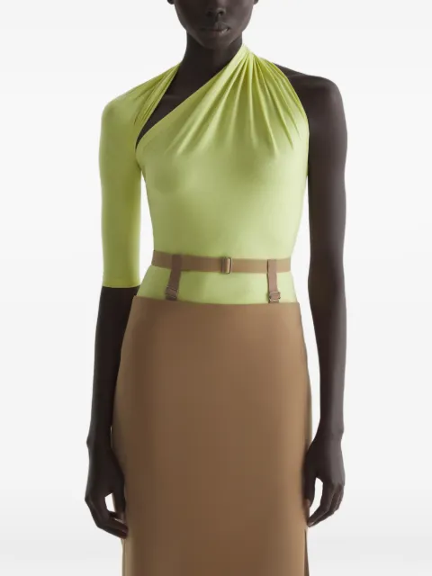 Mugler draped loop T-shirt Yellow 26S3TO08813012