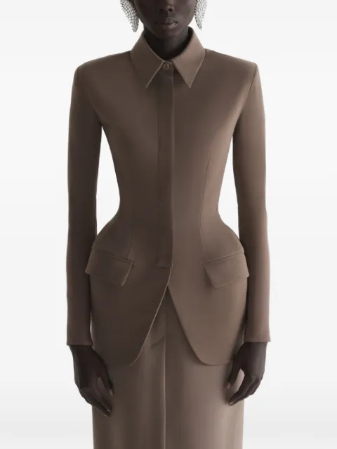 Mugler Hourglass jacket Brown 26S1VE04831032