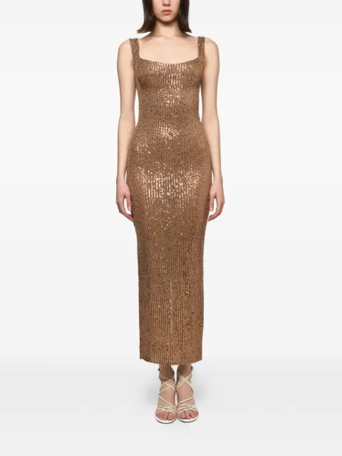 Atu Body Couture sequin-embellished maxi dress Brown AT23250