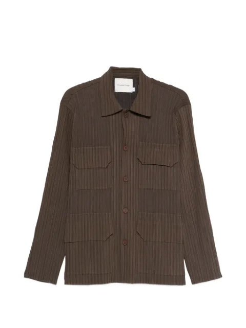 Gongdid Design pocketed textured shirt Brown GDM20BRWN