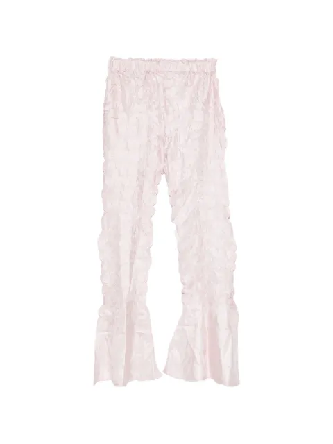 Gongdid Design scalloped ruffle trousers Pink GD229PNK