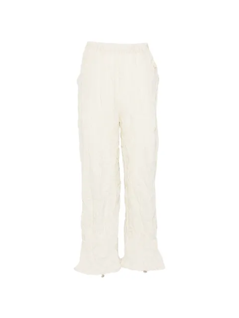 Gongdid Design elastic-waistband trousers Neutrals GDM04