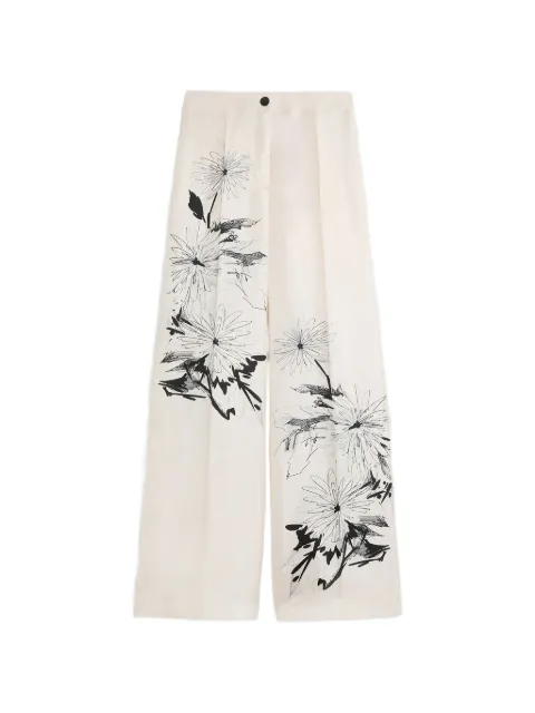 MOMONÌ Misaki floral trousers White 265MMOPA040265MO02