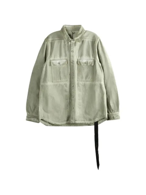 Rick Owens DRKSHDW flap-pocket denim shirt Green DU01F4755DSN